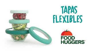 Conasi Tapas ajustables de silicona y vidrio - Food Huggers anuncio