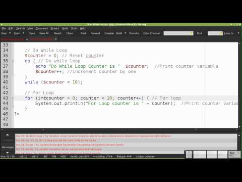 Cover For Control structures of Java and PHP Part 6 Video 0025