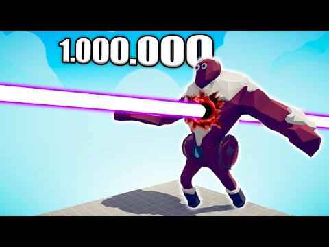 1.000.000 DAMAGE LASER GUN vs UNITS - TABS | Totally Accurate Battle Simulator 2023