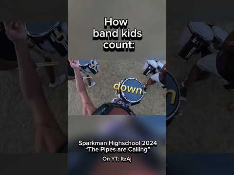How band kids count: #band #snareline #snare #marchingband #sparkmanhighschool