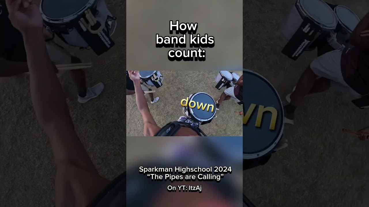 How band kids count: #band #snareline #snare #marchingband #sparkmanhighschool