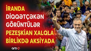 Pezeşkian xalqın arasına çıxdı – Dəstək aksiyalarında iştirak etdi - Diqqətçəkən görüntülər