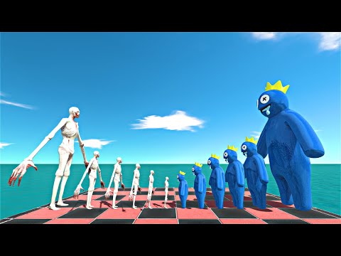 Growing Rainbow Friends Blue vs Growing SCP-096 - Animal Revolt Battle Simulator