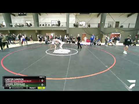 106 Lbs Cons. Round 3 - Carter Dawson, Roseburg Mat Club -Umpqua Valley Wrestling Associaction Vs