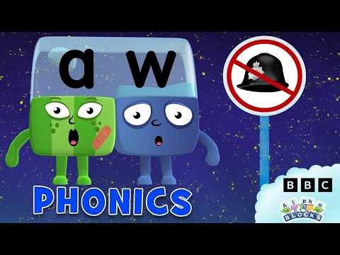 Long Vowel Sounds - AU & AW | Phonics For Kids - Learn To Read | Alphablocks