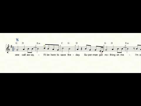 One Call Away Charkie Puth in G for recorder and ukes