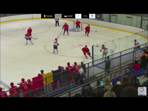 GOAL: Slavko Vidovic Serbia 8-1 vs Belgium IIHF WC U20 MEN Belgrade