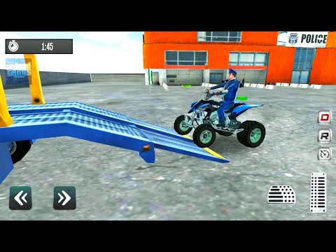 Police Quad Bikes Transporter Simulation - Cargo Truck & Airplane - Android Gameplay