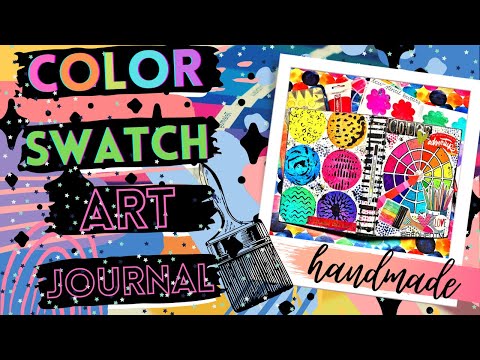 DIY Color Swatch Art Journal with Sizzix Eileen Hull Journal Die + Gel Press + TCW