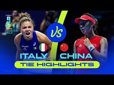 Italy v China Full Tie Highlights | 2025 Billie Jean King Cup Finals |  Quarter-Final