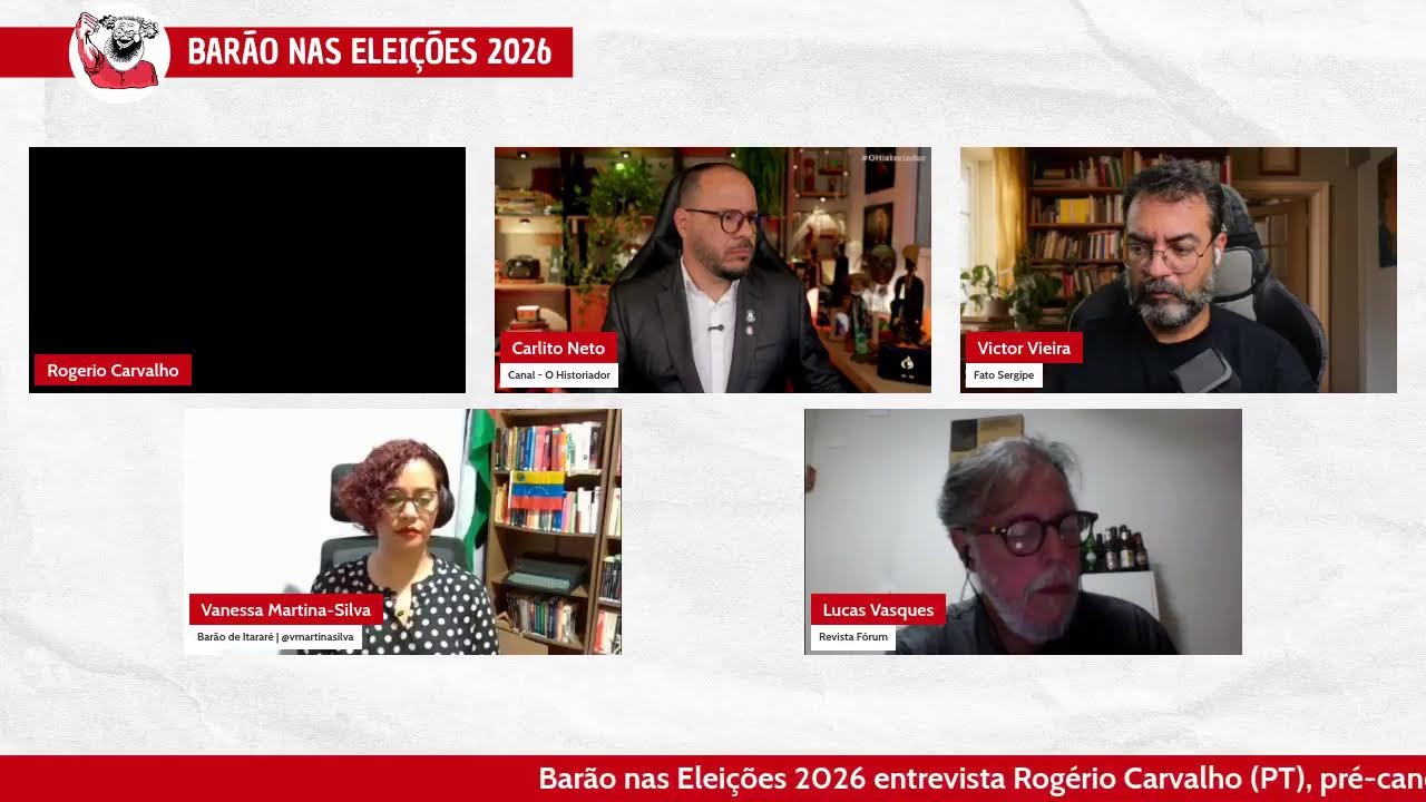 BARÃO NAS ELEIÇÕES 2026 ENTREVISTA ROGÉRIO CARVALHO (PT-SE)