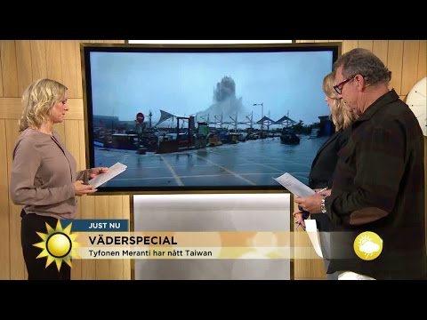 Se dramatiska bilder - tyfonsäsongen i gång - Nyhetsmorgon (TV4)