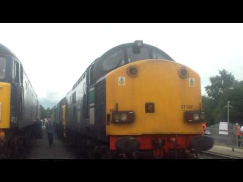 DRS Class 37 37038 Engine running and Clags - DRS Open Day DRS Depot Gresty Bridge Crewe (HD)