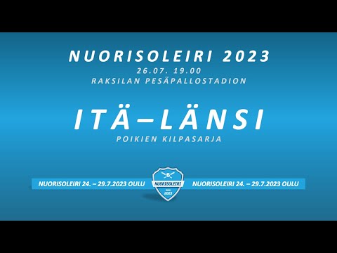 Nuorisoleiri 2023: C-poikien kilpasarjan ITÄ-LÄNSI 2 - 0 ( 4 - 0 , 6 - 2 )