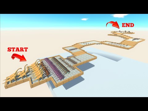 mutantprimates army is resisting herbivoredinosaurs armyfor along way-Animal Revolt Battle Simulator