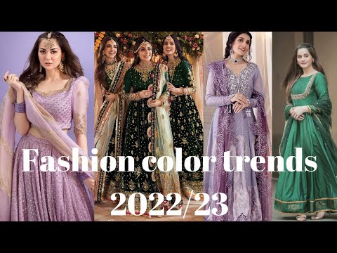 fashion color trends in Pakistan 2022/2023.green & pantone color dresses 2022/2023.fashion color.