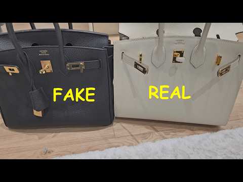 Hermes Birkin real vs fake review. How to spot fake Hermes Birkin handbag