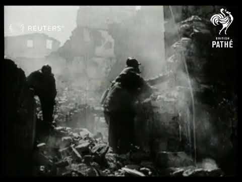 Ruins of Guernica after air raid (1937)