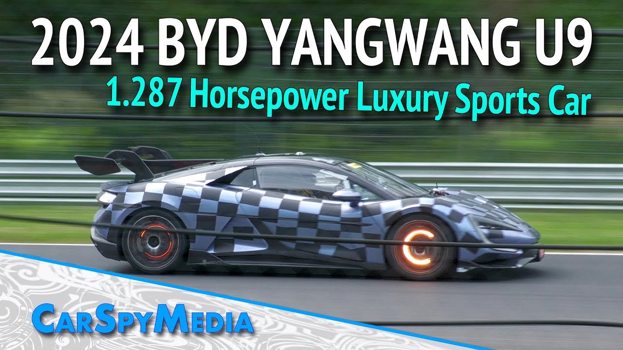 2024 BYD Yangwang U9 Prototype Starts Testing At Nürburgring 1.287 HP Battery Electric Super-Coupe facade placeholder