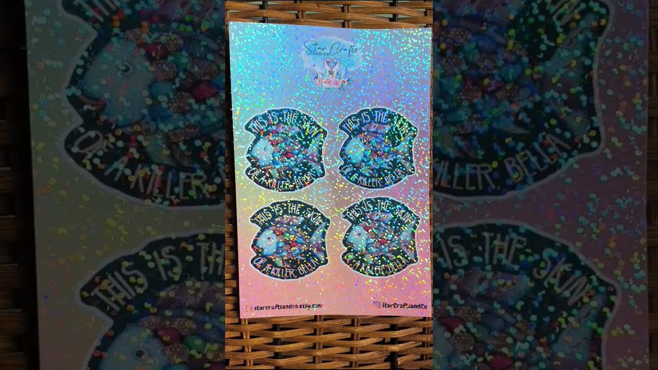 My best seller! A rainbow fish killer Bella! #stickersheet #twilight #rainbowfish #etsy