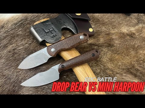 Kizer Fight! Drop Bear Fixed Blade VS Mini Harpoon + (Danger Warning?)