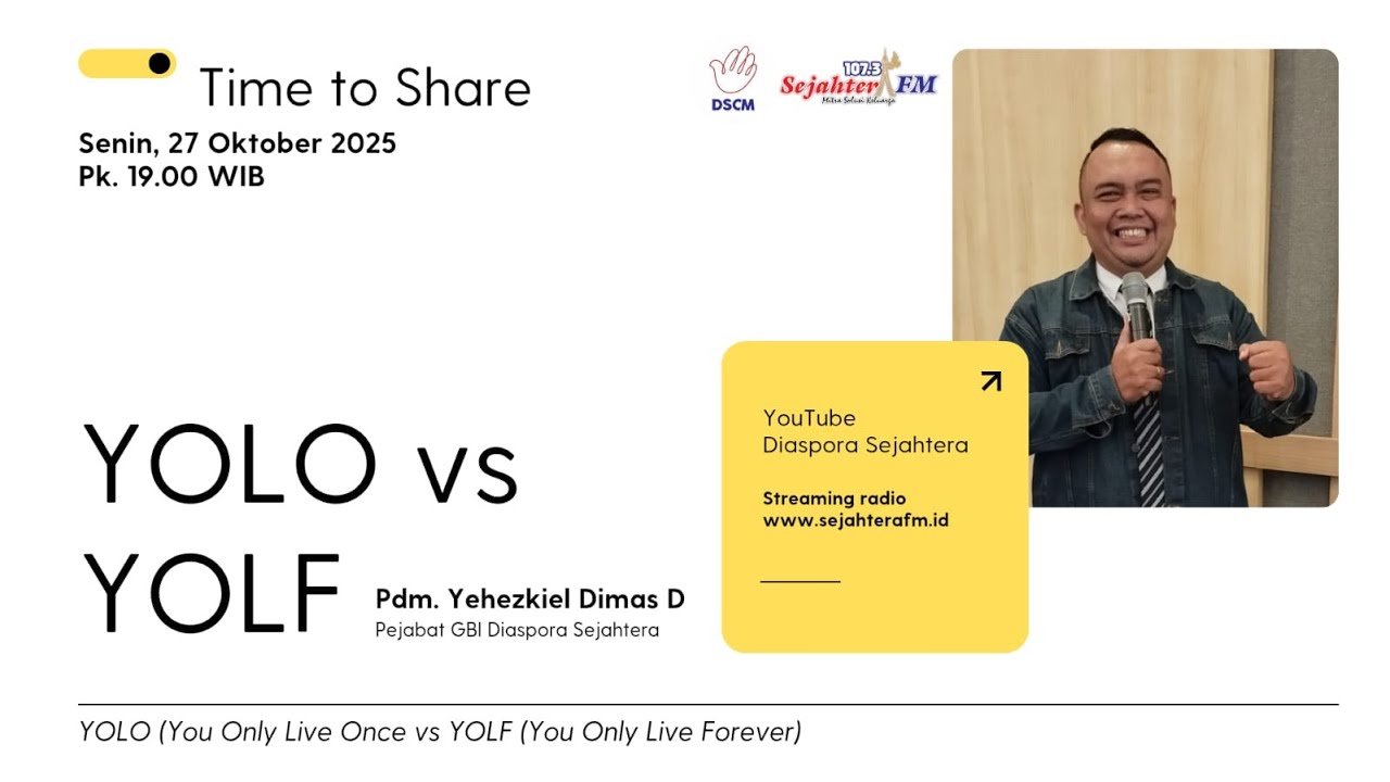 TIME TO SHARE - SENIN, 27 OKTOBER 2025 - PK. 19.00 WIB