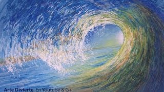 Cómo dibujar una ola de mar en movimiento- Arte Divierte.