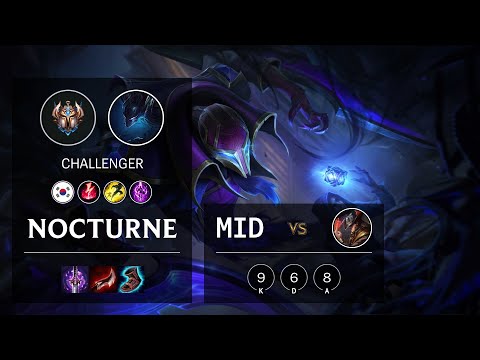 Nocturne Mid vs Twisted Fate - KR Challenger Patch 10.18
