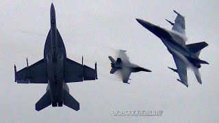 Loud F-18F Super Hornet Demo Over Farnborough Airshow