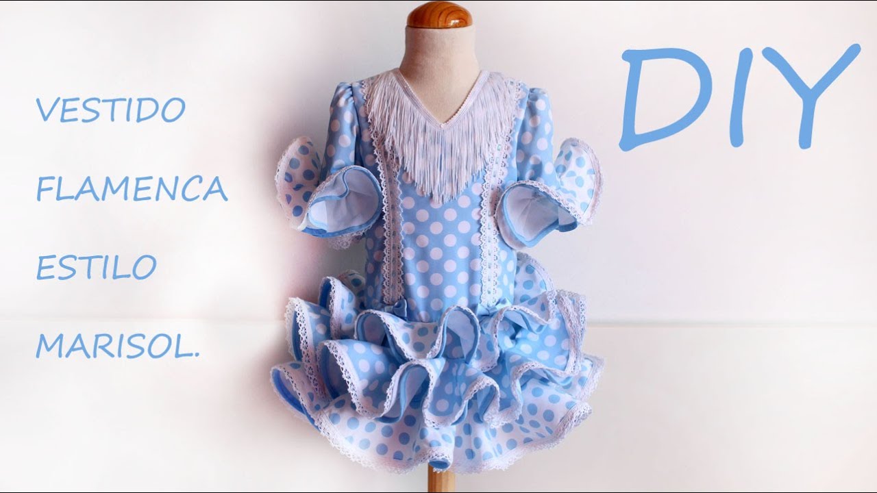Vestido flamenca de niña estilo Marisol. Hazlo tu misma.