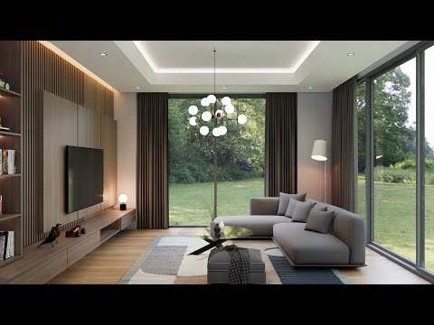 Sketchup interior design #74 Make a living room  design and render by enscape