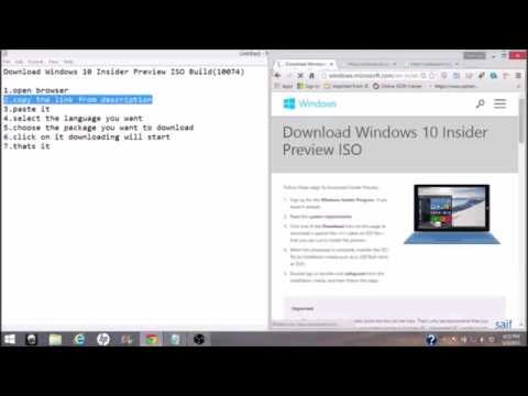 Download Windows 10 Insider Preview ISO
