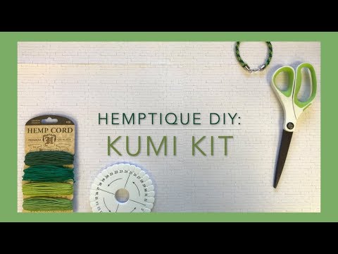 Kumi Kit DIY Macrame: Featuring Hemptique #20 Emerald Card