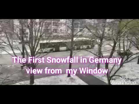 First Snowfall 2020 in Frankfurt (Oder),view from my window.