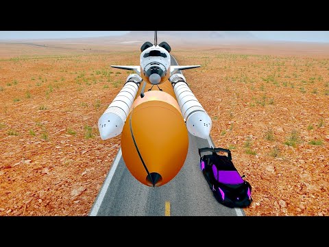 Lamborghini Veneno GTR vs NASA Space Shuttle - Desert Drag Race
