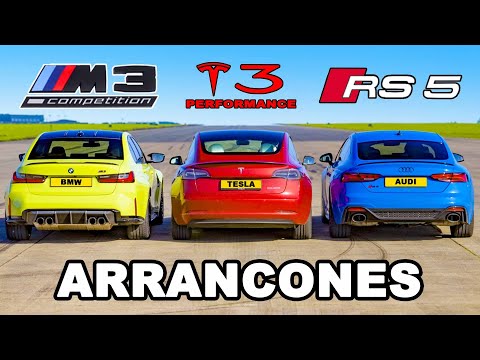BMW M3 AWD vs Model 3 Performance vs Audi RS5: ARRANCONES