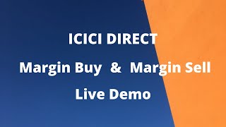 How to use Margin buy and Margin Sell Order in ICICI Direct | Live Demo | Limit | SLTP price