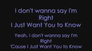I Just Want You to Know