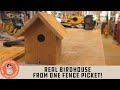 Real Birdhouse from One Fence Picket!