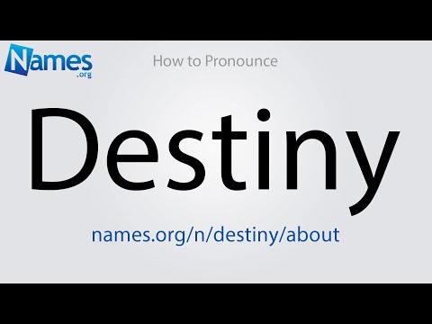 Part of a video titled How to Pronounce Destiny - YouTube