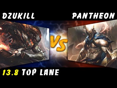 Dzukill - Yasuo vs Pantheon TOP Patch 13.8 - Yasuo Gameplay