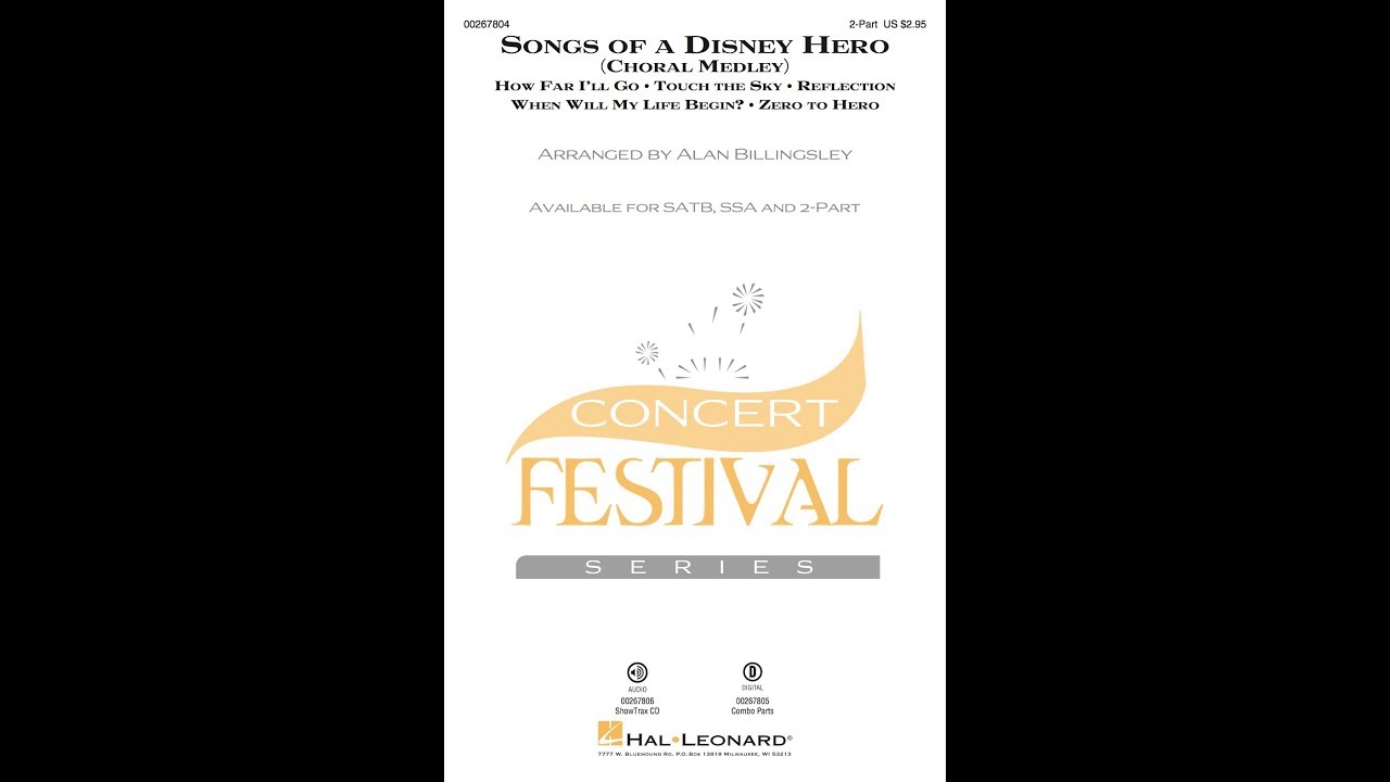 Songs of a Disney Hero (2-Part Choir) - Arranged by Alan Billingsley