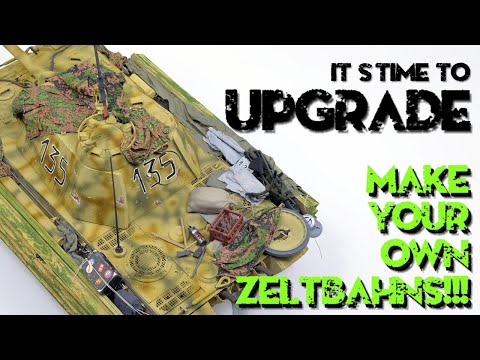 Let's make upgrade of Panther 1/35 and learn how to make tarpaulin and waffen ss camo zeltbahn!!