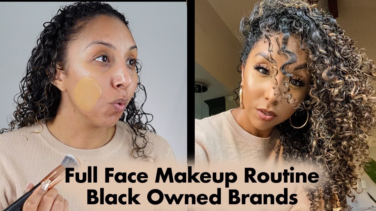 FULL FACE MAKEUP ROUTINE USING BLACK OWNED BRANDS! | BIANCARENEETODAY