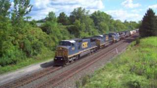 preview picture of video 'CSX Q115 Weedsport, NY 08-07-10'