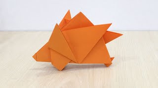 Origami Porcupine - Paper Hedgehog Tutorial Easy