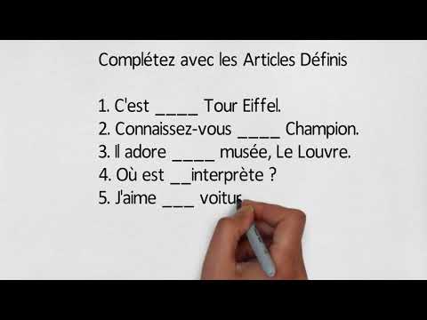 French Definite Article    Std  III, IV, V, VI    Practice Exercise    French Génie