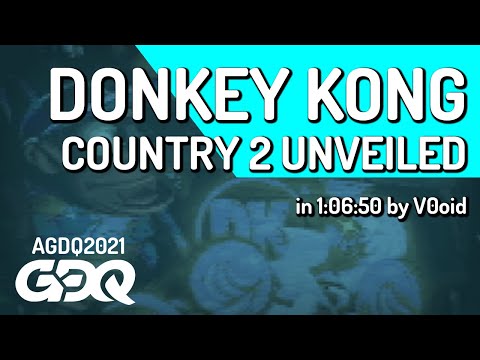 Donkey Kong Country 2 Unveiled by V0oid in 1:06:50 - Awesome Games Done Quick 2021 Online