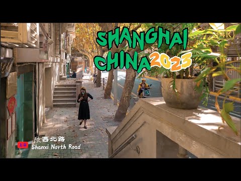 Xangai, China I Outono Shaanxi North Road Walk I 4K