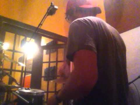 Blaine Crews drumming at Blue Smoke Studios